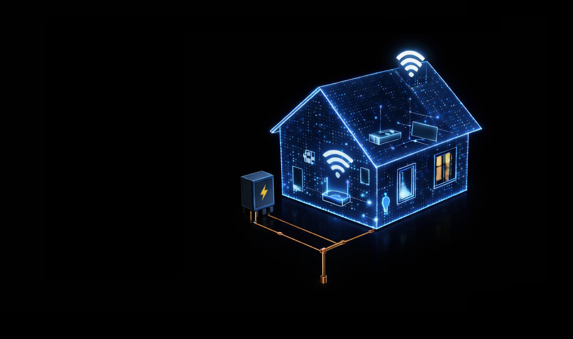 Inteligentny dom z systemem Wi-Fi i automatyzacją. Nowoczesne rozwiązania dla komfortu i bezpieczeńs.